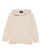 Felpa per bambino Emporio Armani Kids beige con dettaglio logo - Rubino Kids
