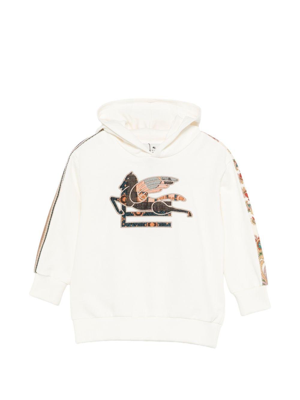 Felpa per bambino Etro Kids bianca con cappuccio - Rubino Kids