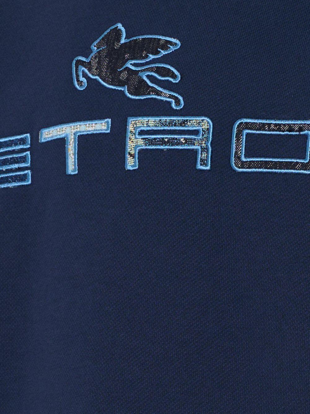 Felpa per bambino Etro Kids blu con logo sul davanti - Rubino Kids