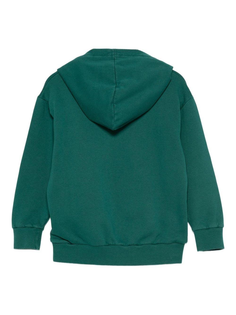 Felpa per bambino Etro Kids verde con cappuccio con motivo paisley - Rubino Kids