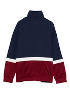 Felpa per bambino Fendi Kids blu con applicazione con numero - Rubino Kids