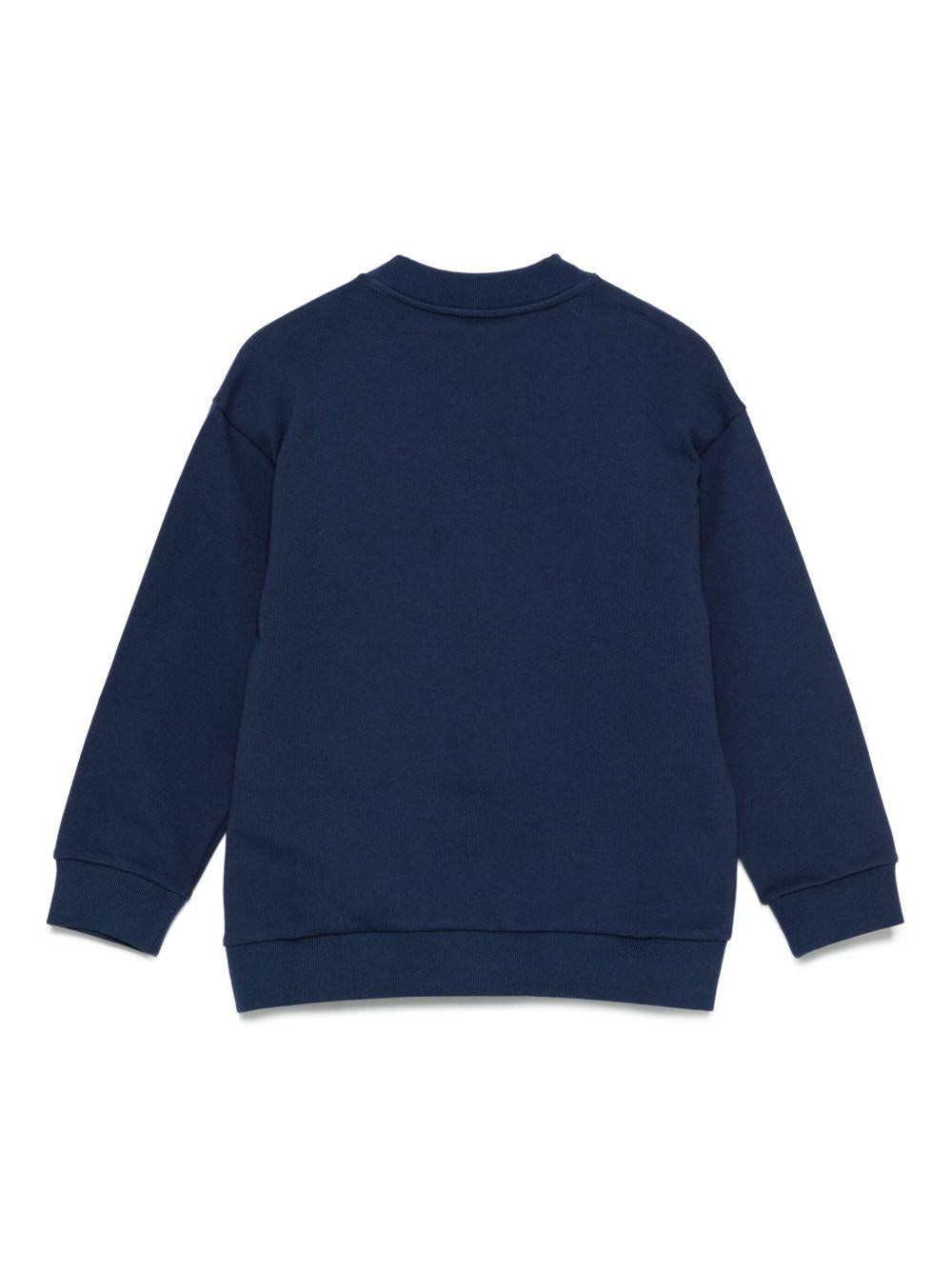 Felpa per bambino Fendi Kids blu con stampa grafica - Rubino Kids