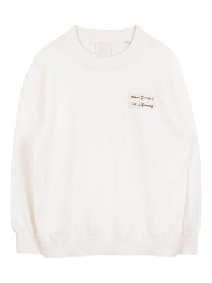 Felpa per bambino Givenchy Kids bianca con logo ricamato