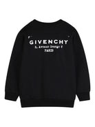 Felpa per bambino Givenchy Kids nera con logo sul davanti - Rubino Kids