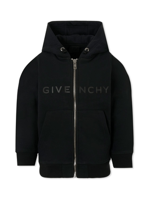 Givenchy Kids black hooded sweatshirt for children