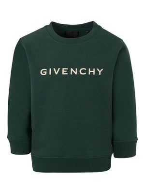 Givenchy Kids green sweatshirt with logo detail for boys