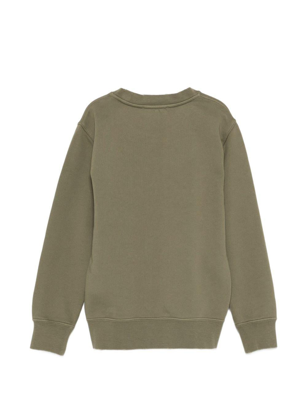 Felpa per bambino Golden Goose Kids verde con logo sul davanti - Rubino Kids