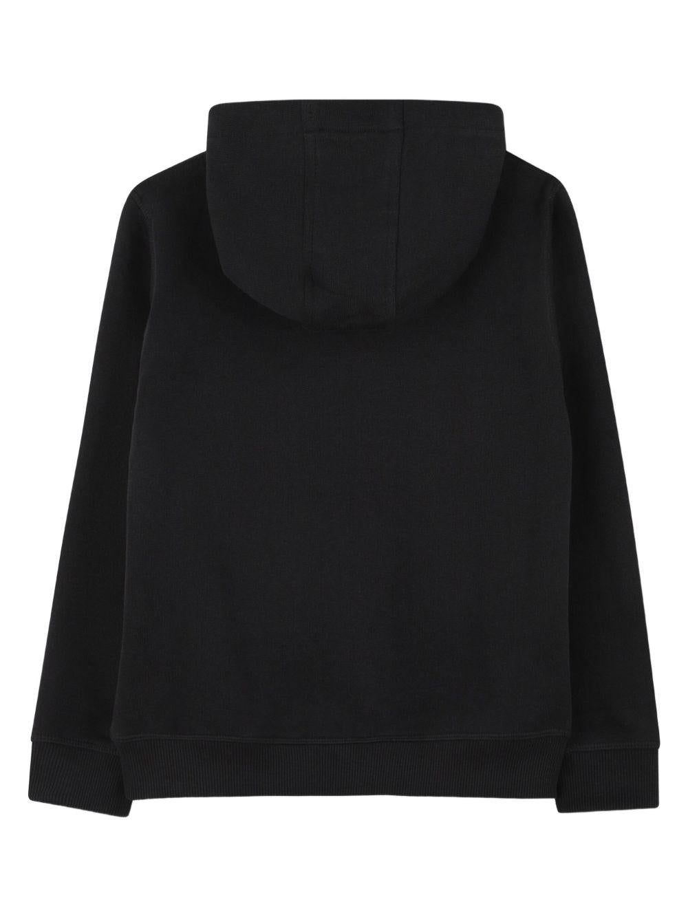 Felpa per bambino Hugo Kids nera con cappuccio e logo - Rubino Kids