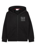 Felpa per bambino Hugo Kids nera con chiusura con zip - Rubino Kids