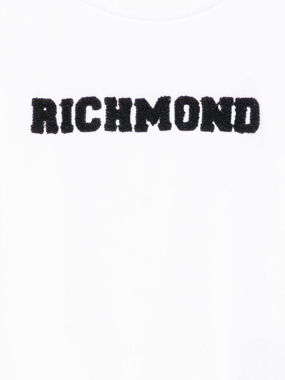 Felpa per bambino John Richmond Junior bianco con ricamo - Rubino Kids