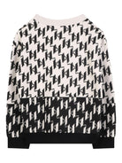 Felpa per bambino Karl Lagerfeld Kids bianco con stampa grafica - Rubino Kids