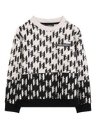 Felpa per bambino Karl Lagerfeld Kids bianco con stampa grafica - Rubino Kids