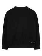 Felpa per bambino Karl Lagerfeld Kids nera con stampa grafica - Rubino Kids