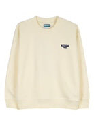 Felpa per bambino Kenzo Kids beige con dettaglio logo - Rubino Kids