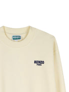 Felpa per bambino Kenzo Kids beige con dettaglio logo - Rubino Kids