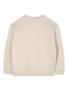 Felpa per bambino Kenzo Kids beige girocollo con ricamo Tiger - Rubino Kids