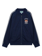 Felpa per bambino Kenzo Kids blu con stampa grafica tigre - Rubino Kids