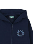 Felpa per bambino Kenzo Kids blu con stampa logo sul petto - Rubino Kids