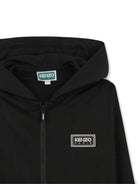 Felpa per bambino Kenzo Kids nero con cappuccio - Rubino Kids