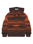 Felpa per bambino Laneus Kids marrone con etichetta con logo - Rubino Kids