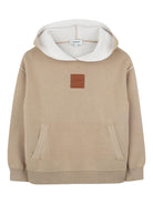 Felpa per bambino Lanvin Enfant beige con logo a lettere sul retro - Rubino Kids