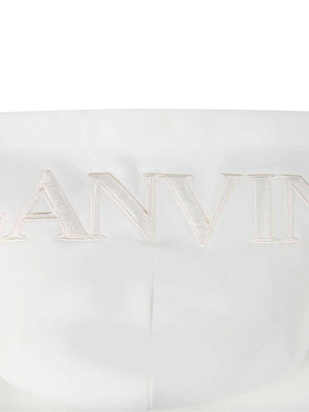 Felpa per bambino Lanvin Enfant bianca con cappuccio - Rubino Kids