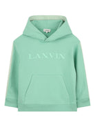 Felpa per bambino Lanvin Enfant verde con cappuccio - Rubino Kids