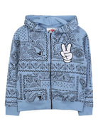 Felpa per bambino Marc Jacobs Kids x Disney Mickey Mouse blu con stampa paisley - Rubino Kids