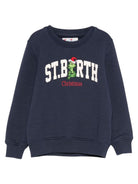 Felpa per bambino MC2 Saint Barth Kids blu con stampa grafica Il Grinch - Rubino Kids