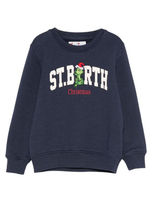 MC2 Saint Barth Kids blue sweatshirt with The Grinch graphic print