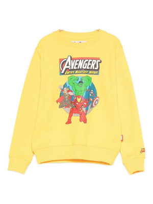 MC2 Saint Barth Kids x Marvel yellow Avengers print sweatshirt for boys