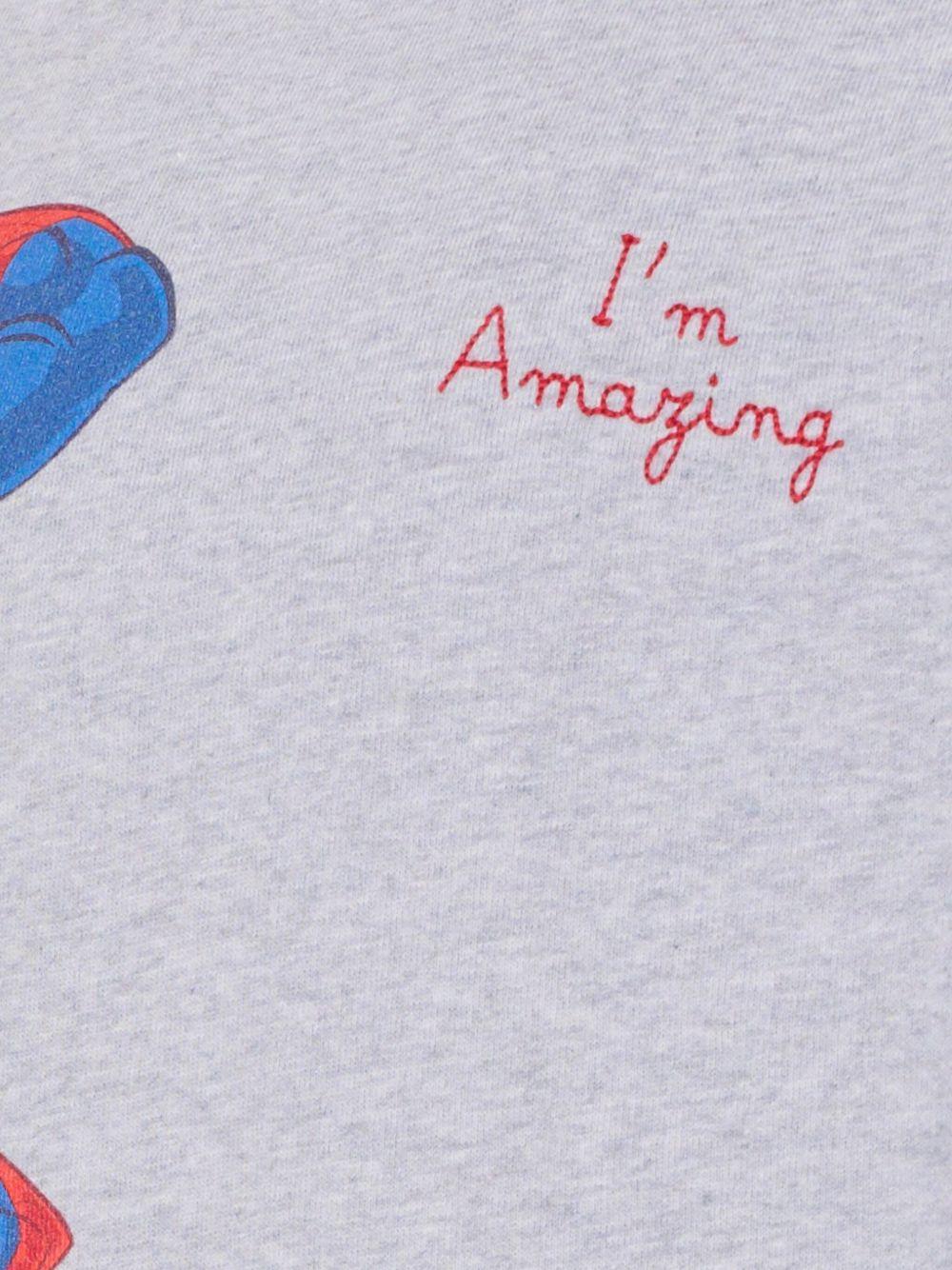 Felpa per bambino MC2 Saint Barth Kids x Marvel grigio con stampa Spiderman - Rubino Kids