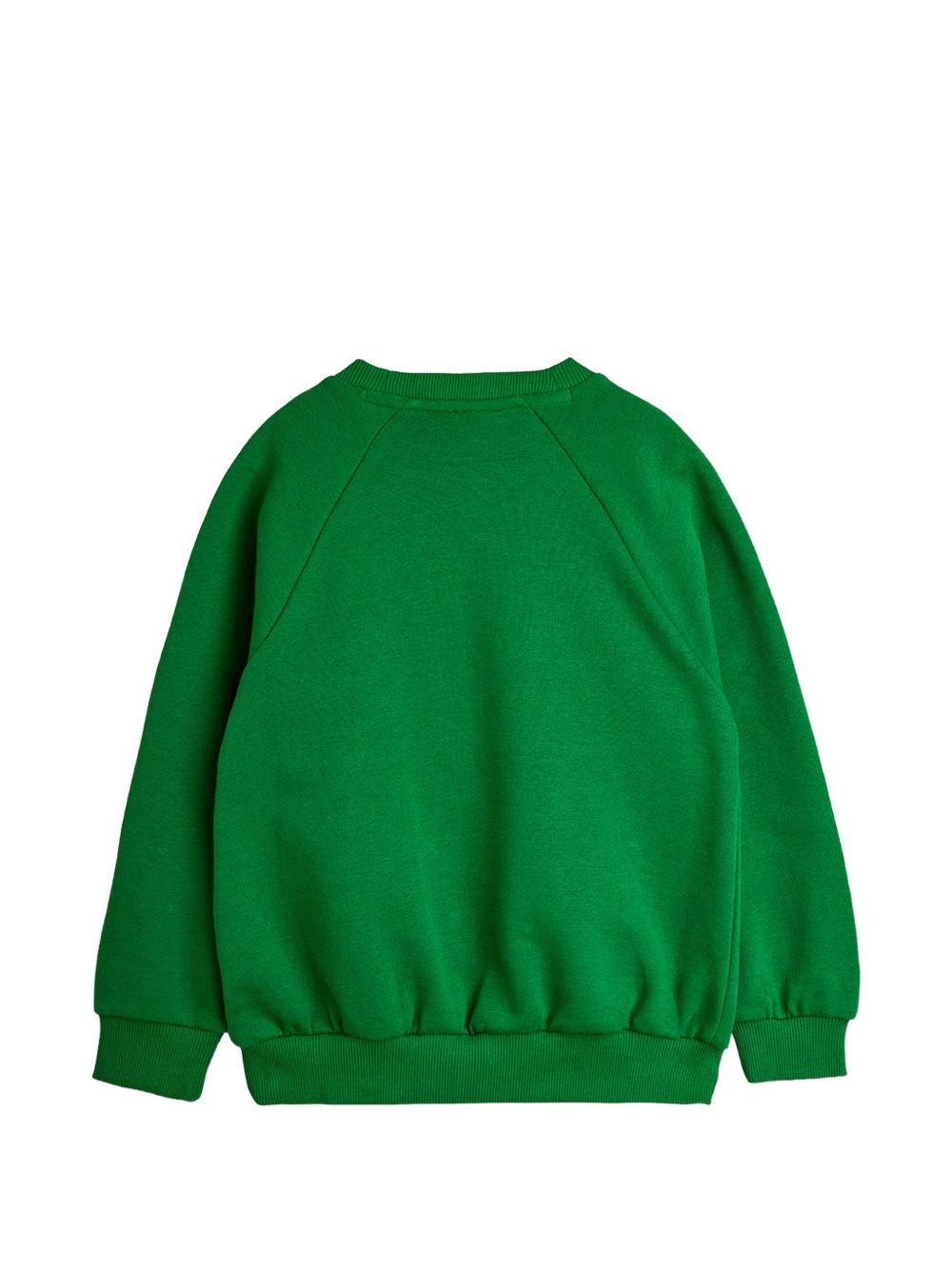 Felpa per bambino Mini Rodini verde con stampa grafica pantera - Rubino Kids