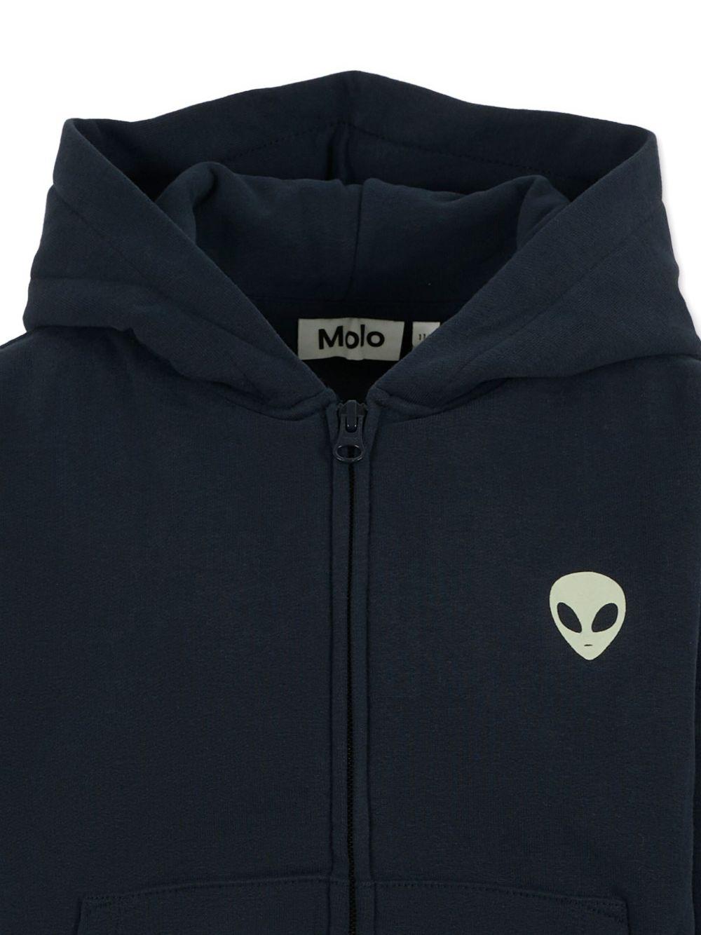 Felpa per bambino Molo blu con stampa alieno - Rubino Kids