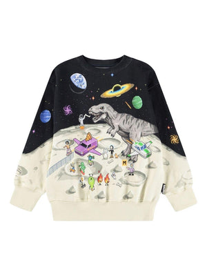 Felpa per bambino Molo multicolore con stampa grafica all-over