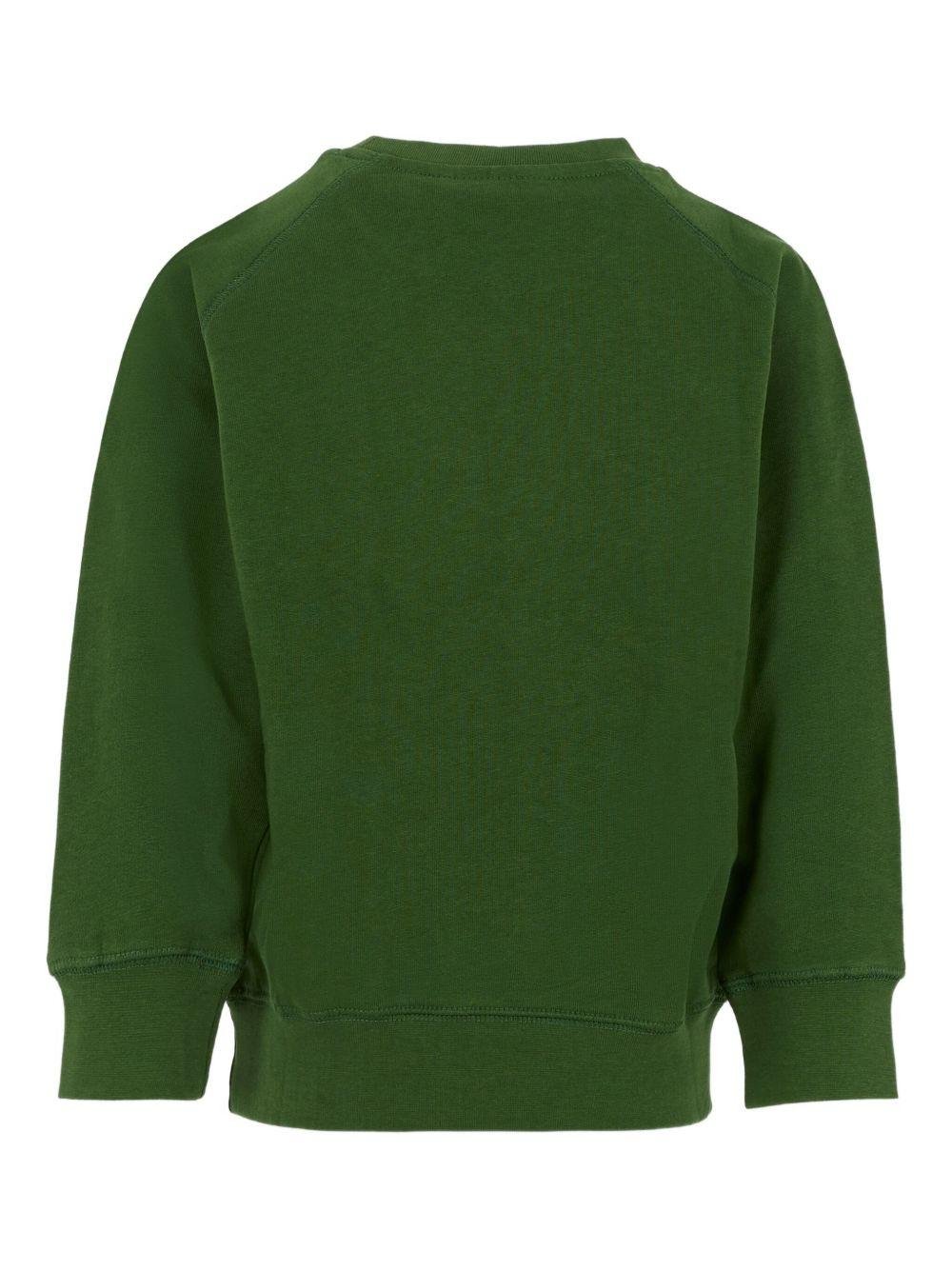 Felpa per bambino Molo verde con stampa smiley - Rubino Kids