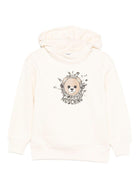 Felpa per bambino Moschino Kids beige con stampa Teddy Bear e note musicali - Rubino Kids