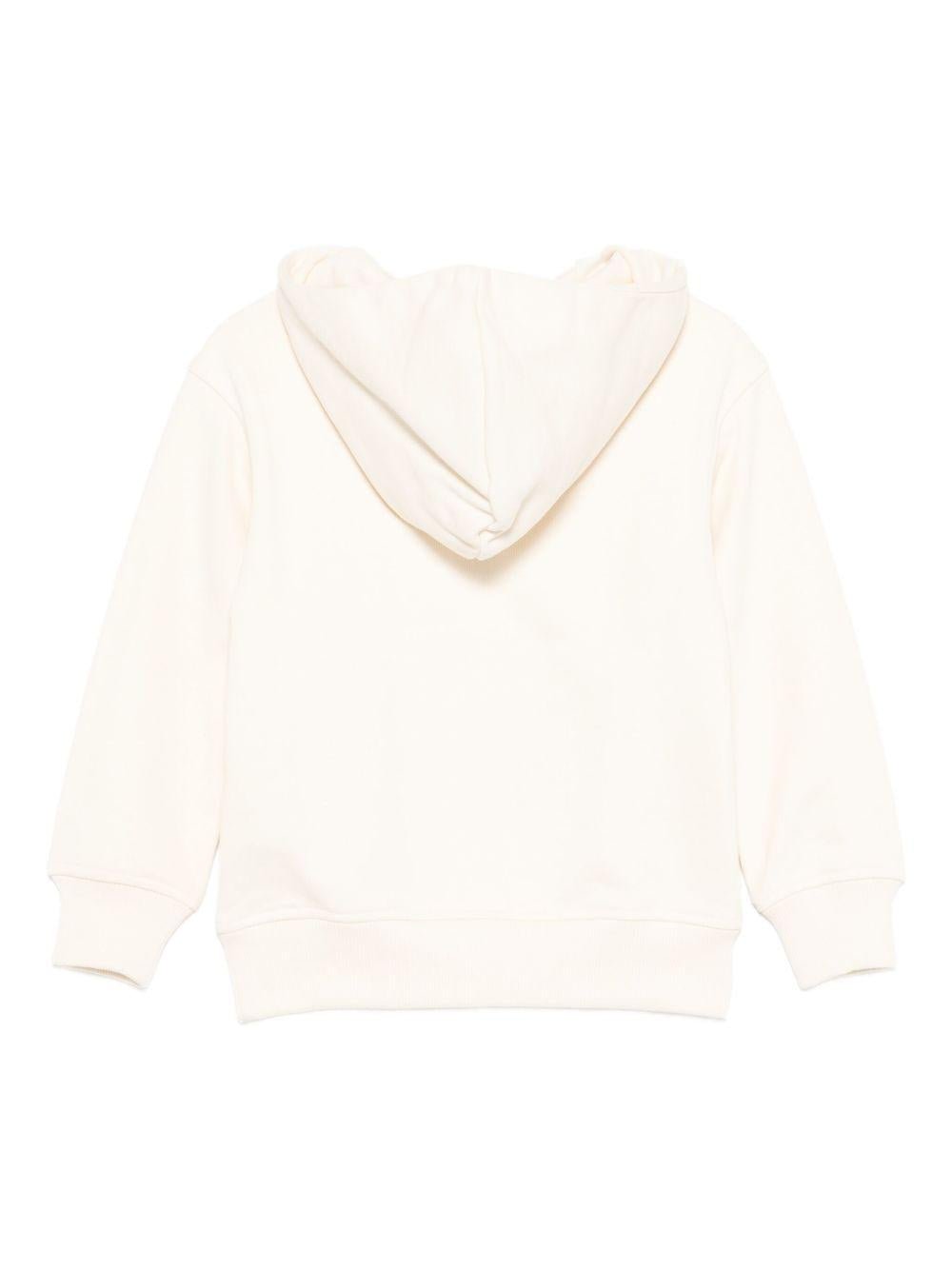 Felpa per bambino Moschino Kids beige con stampa Teddy Bear e note musicali - Rubino Kids