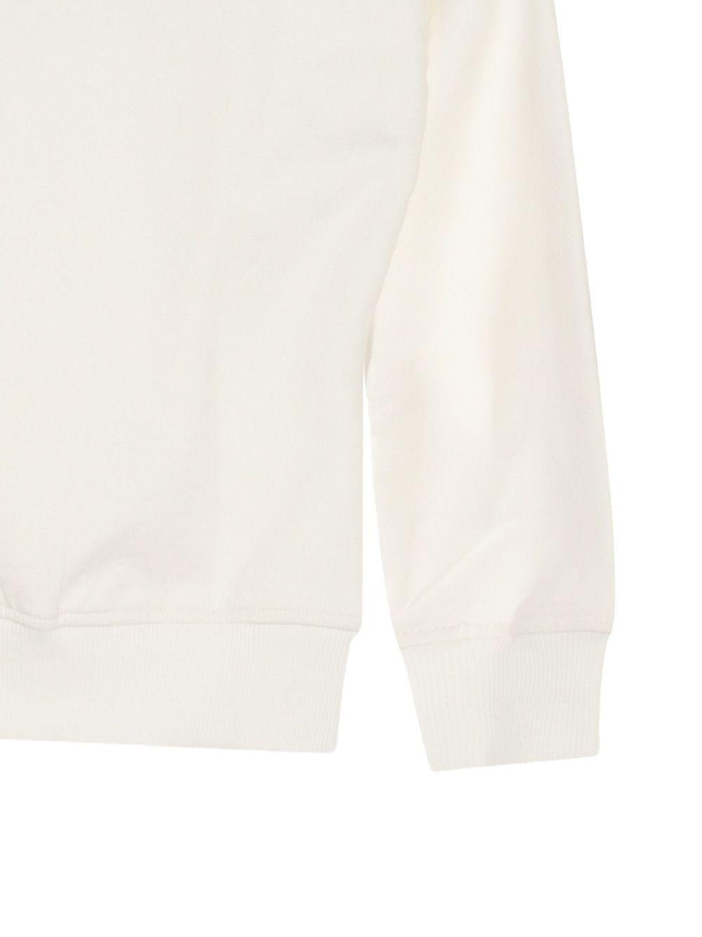 Felpa per bambino Moschino Kids bianca con stampa Teddy Bear - Rubino Kids