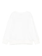 Felpa per bambino Moschino Kids bianco con stampa grafica - Rubino Kids