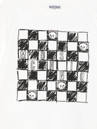 Felpa per bambino Moschino Kids bianco con stampa grafica - Rubino Kids