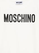 Felpa per bambino Moschino Kids bianco con stampa logo - Rubino Kids
