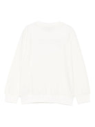 Felpa per bambino Moschino Kids bianco con stampa logo - Rubino Kids