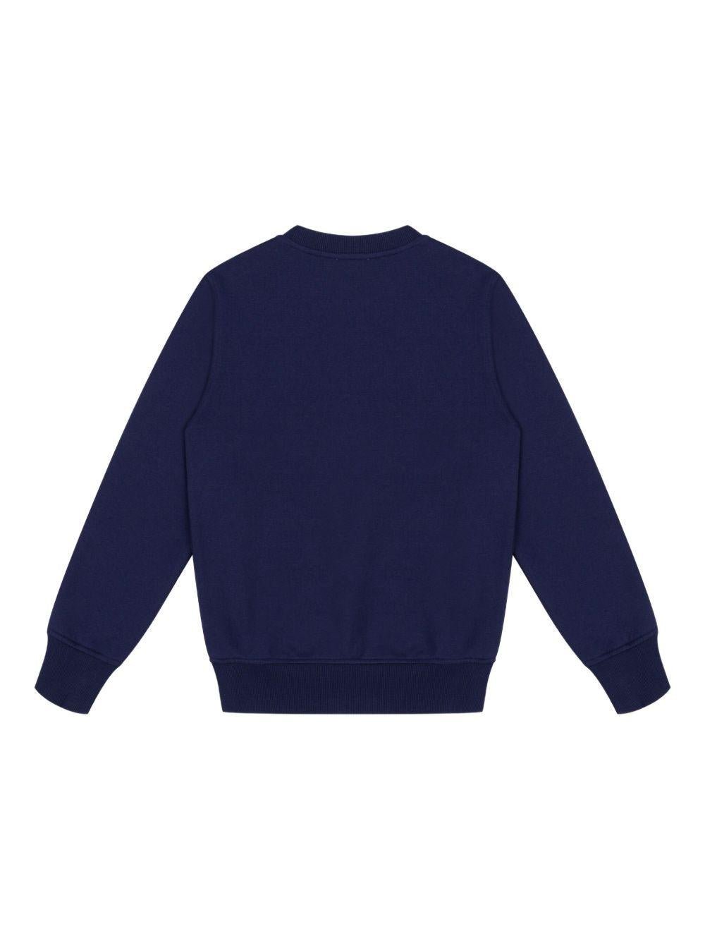 Felpa per bambino Moschino Kids blu con motivo Teddy Bear - Rubino Kids