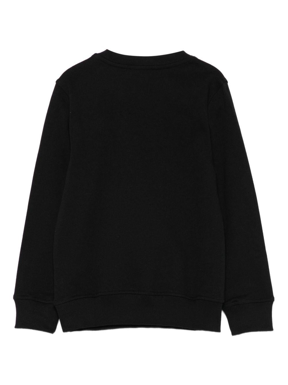 Felpa per bambino Moschino Kids nero con motivo a faccina sorridente - Rubino Kids