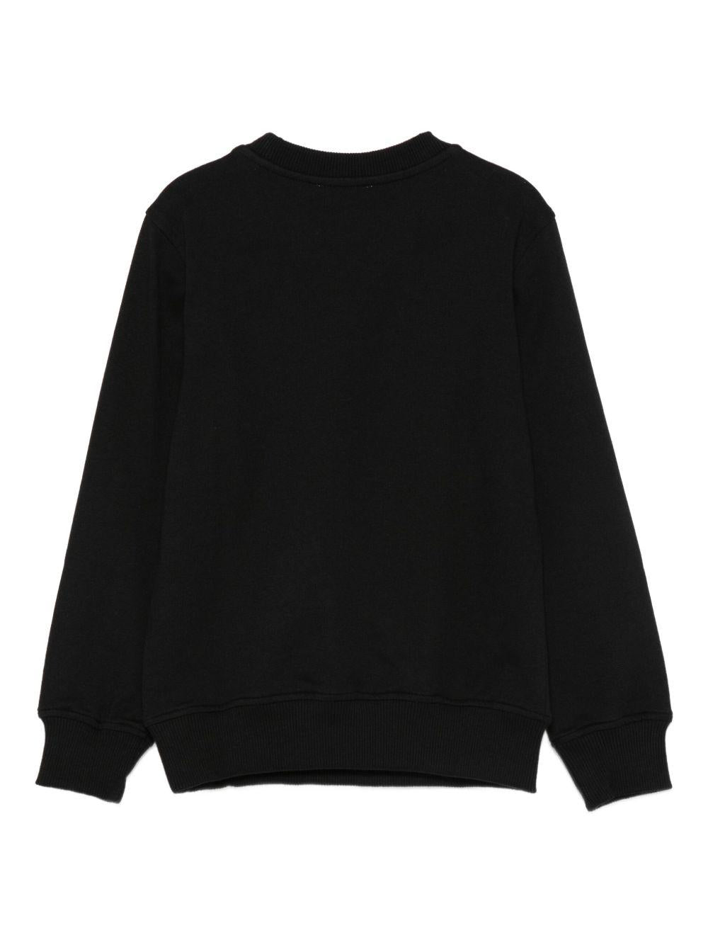 Felpa per bambino Moschino Kids nero con stampa grafica - Rubino Kids