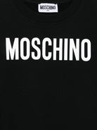 Felpa per bambino Moschino Kids nero con stampa logo - Rubino Kids