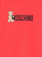 Felpa per bambino Moschino Kids rossa con stampa Teddy Bear - Rubino Kids