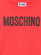 Felpa per bambino Moschino Kids rosso con stampa logo - Rubino Kids
