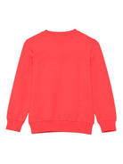 Felpa per bambino Moschino Kids rosso con stampa logo - Rubino Kids